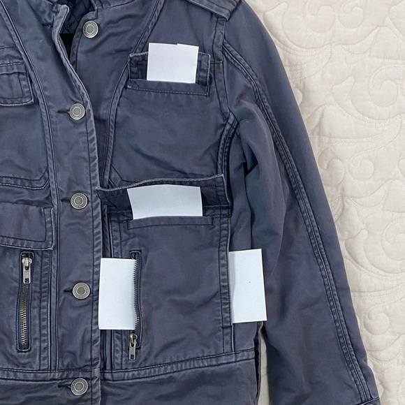 American Eagle Denim Motor Jacket Quilted Lining - Picture 3 of 11